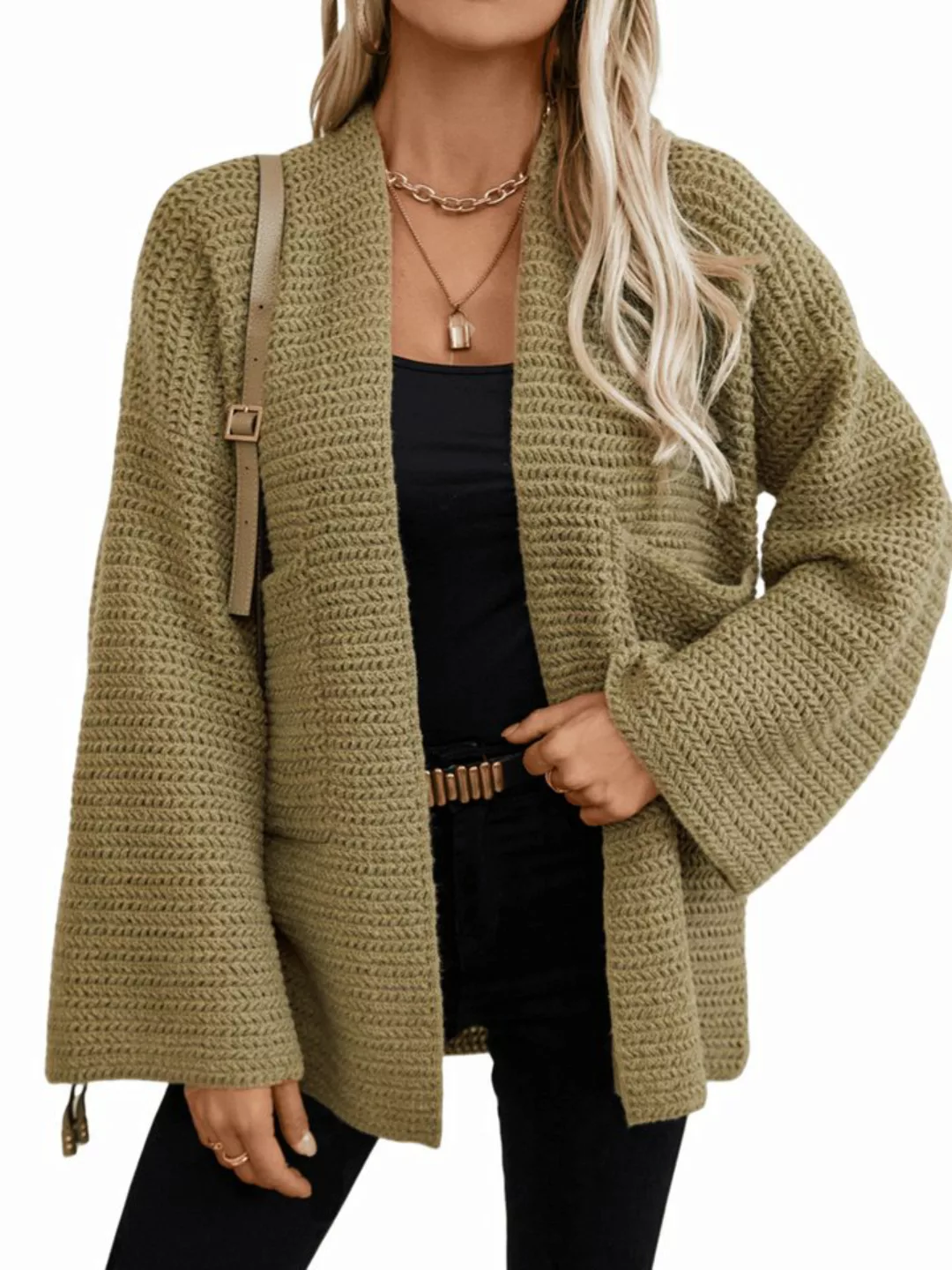 Nebelmeer Strickjacke Einfacher Strickpullover-Cardigan-Mantel, Herbst- und günstig online kaufen