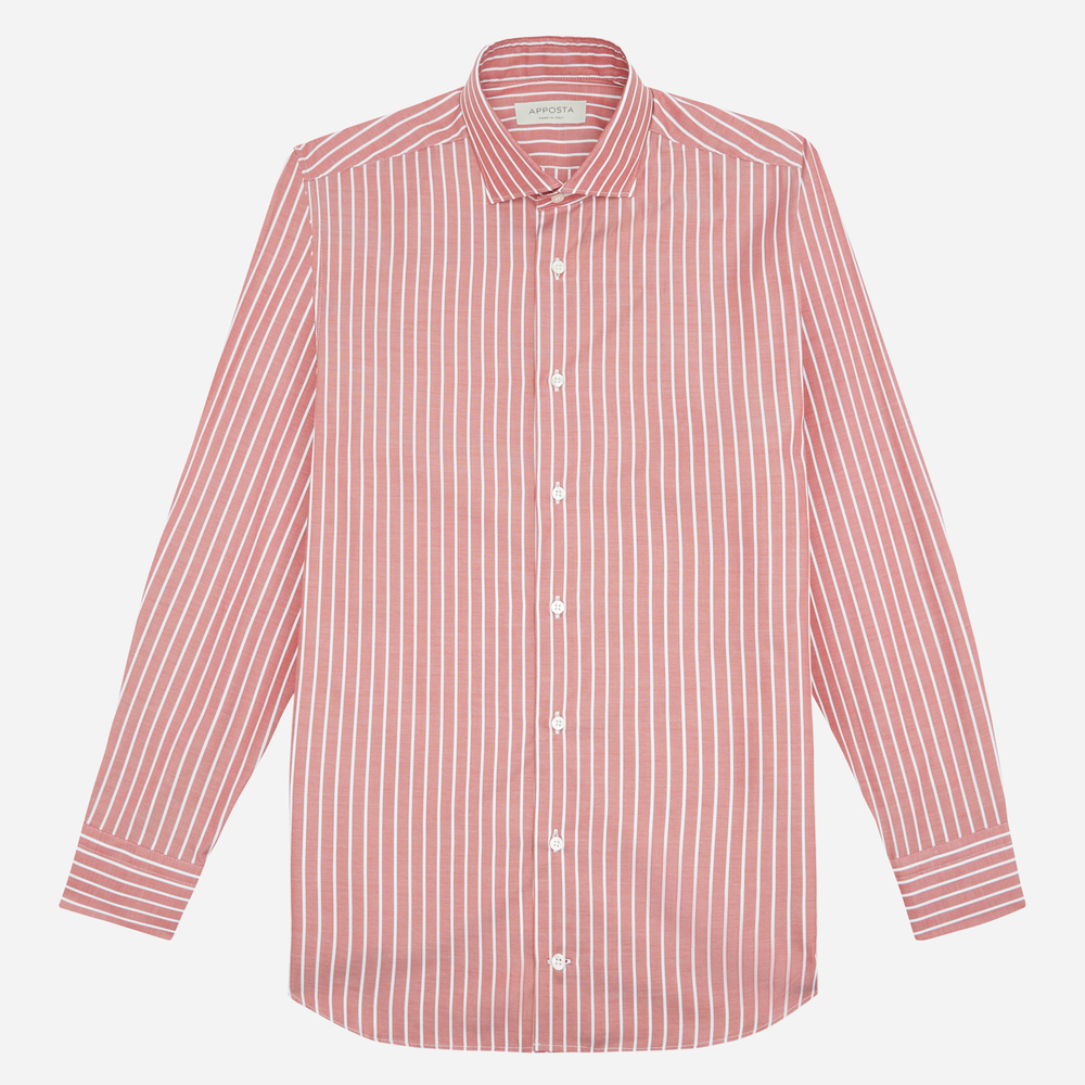 Hemd  streifen  rot 100% reine baumwolle oxford, kragenform  modernisierter günstig online kaufen