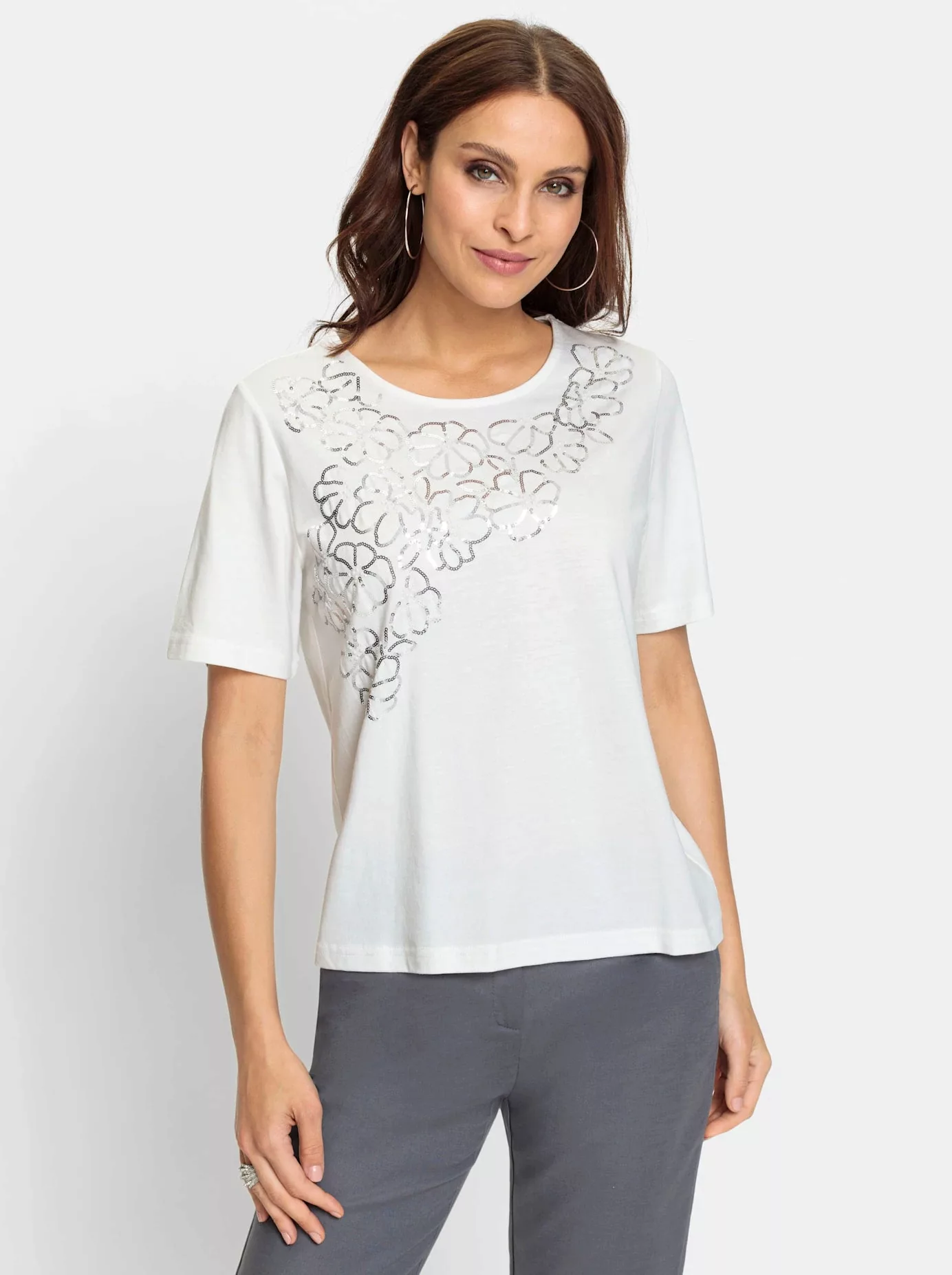 Lady Rundhalsshirt "Kurzarm-Shirt", (1 tlg.) günstig online kaufen