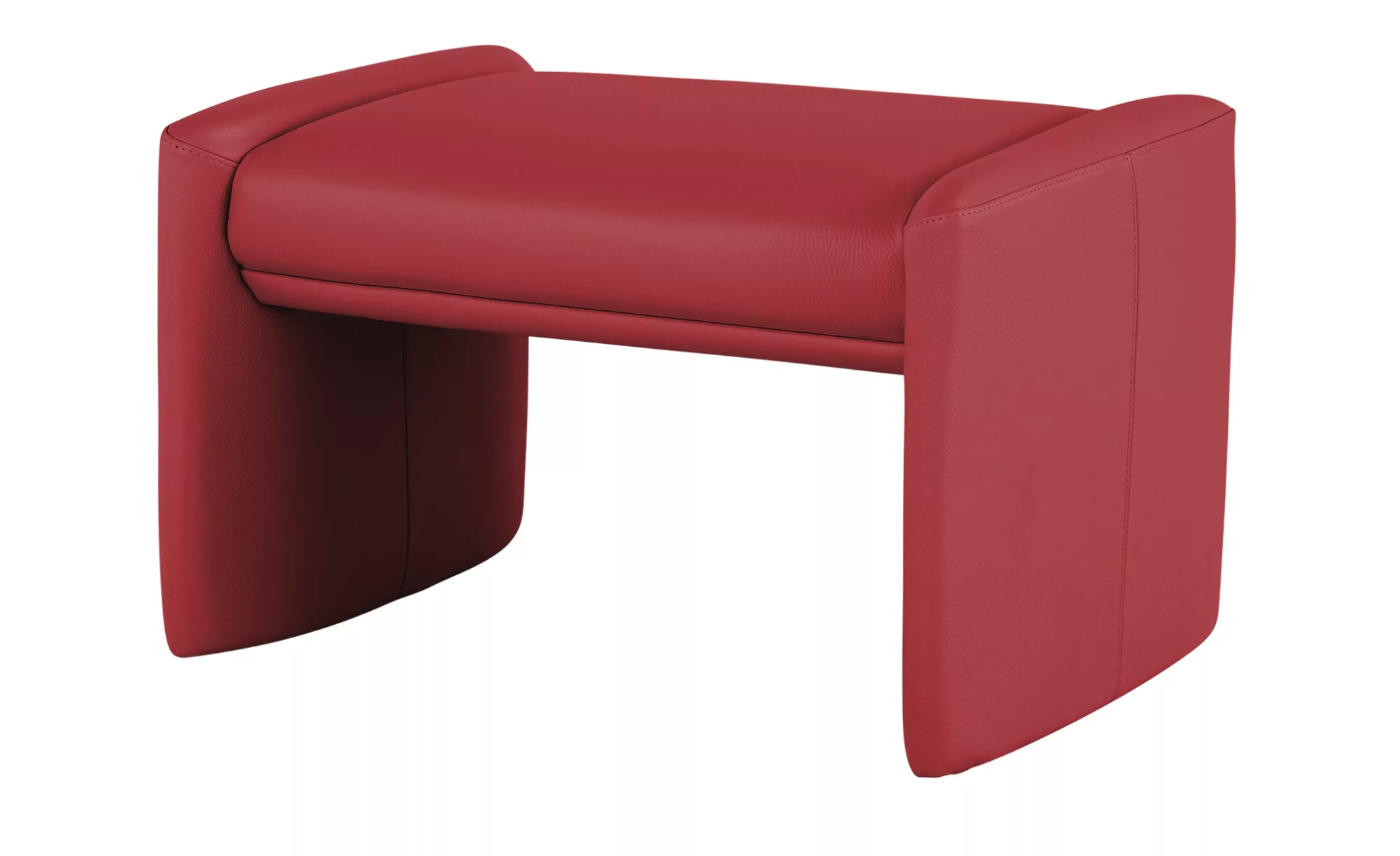 Lederhocker - rot - 71 cm - 42 cm - 51 cm - Polstermöbel > Hocker - Möbel K günstig online kaufen