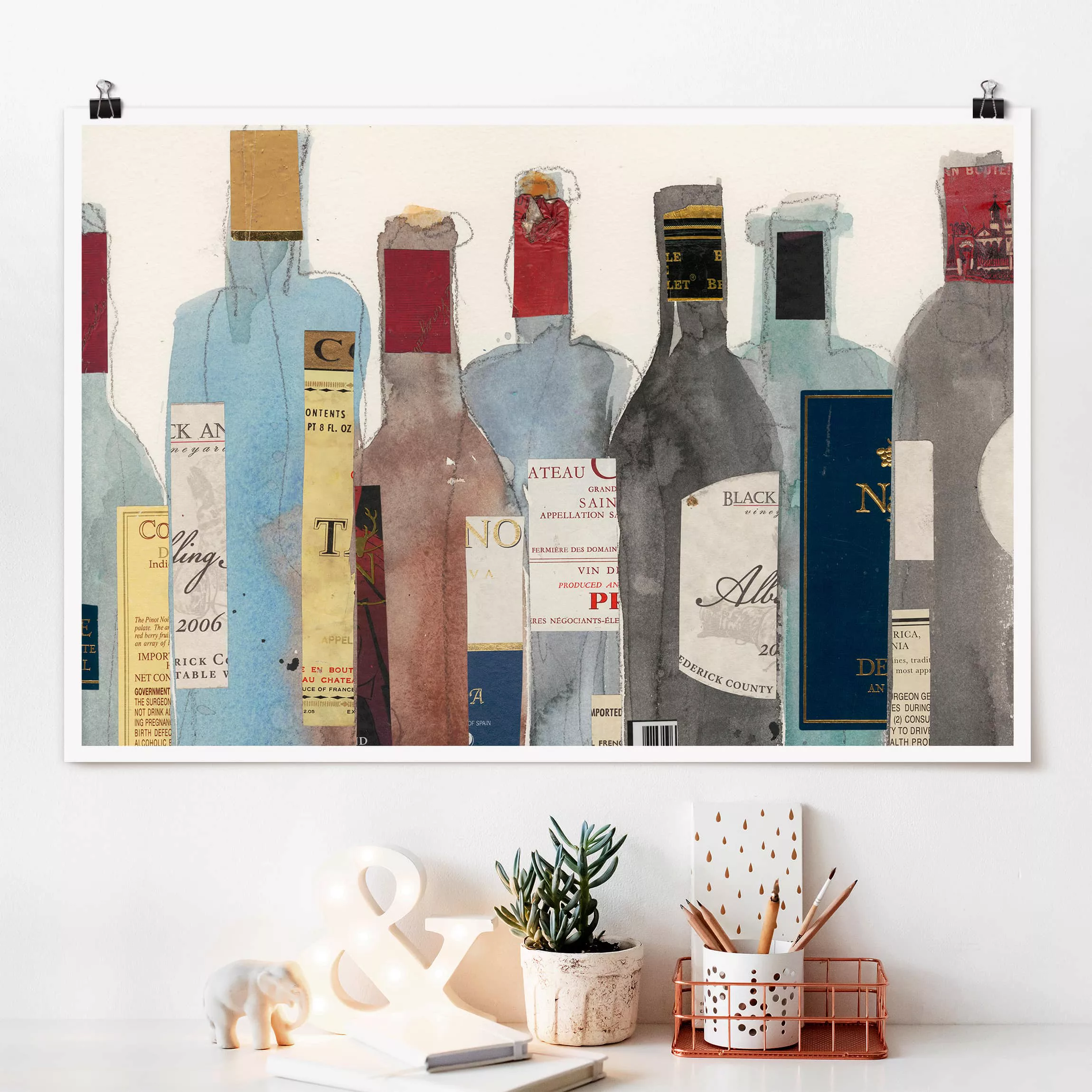 Poster Kunstdruck - Querformat Wein & Spirituosen II günstig online kaufen