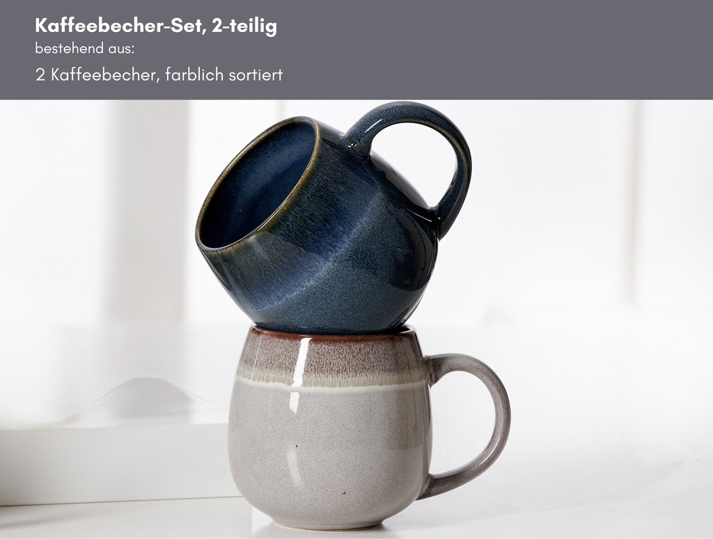 Ritzenhoff & Breker Becher »Lagom«, (Set, 2 tlg.), 2-teilig, Reaktivglasur, günstig online kaufen