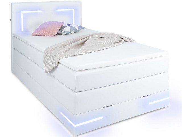 wonello Boxspringbett Lights 2.0, mit LED Beleuchtung und Topper, wahlweise günstig online kaufen