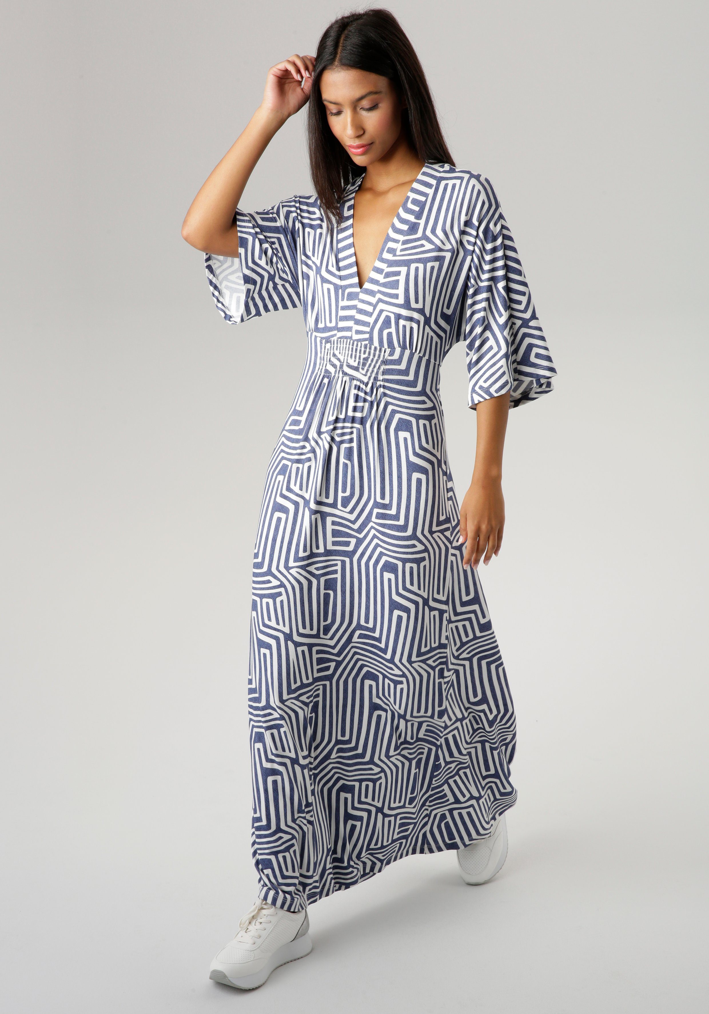 Aniston SELECTED Sommerkleid mit grafischem Druck günstig online kaufen