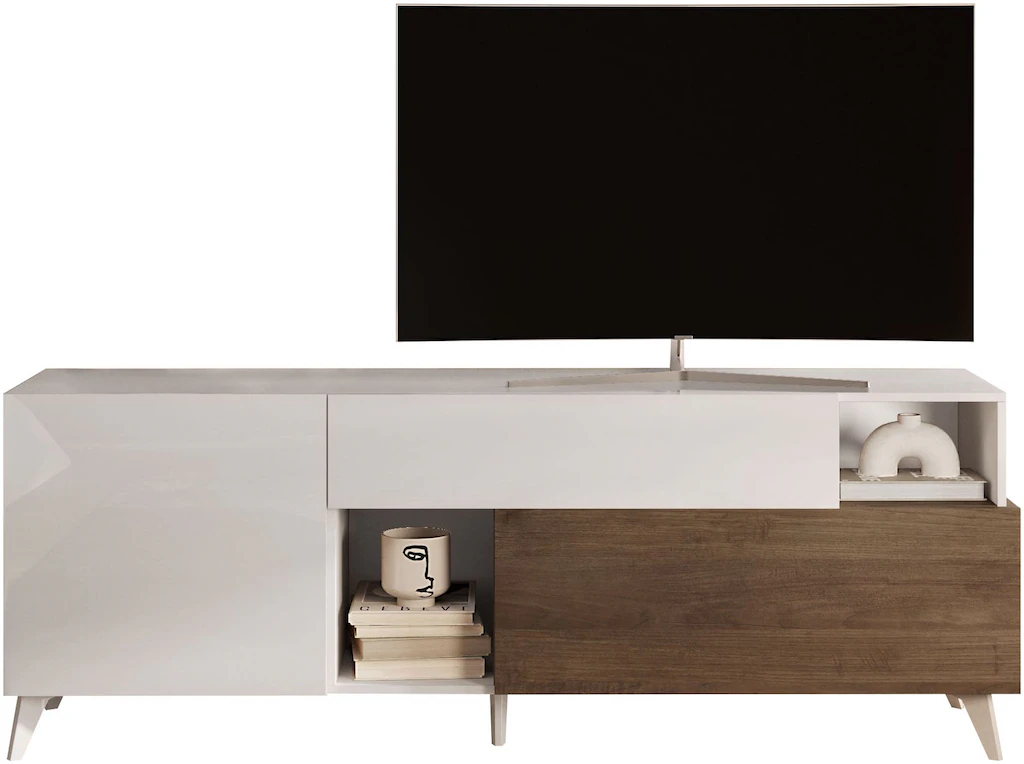 INOSIGN Lowboard "Monaco Breite 181 cm, TV-Board mit 1 Tür, 1 Klappe u. 1 S günstig online kaufen