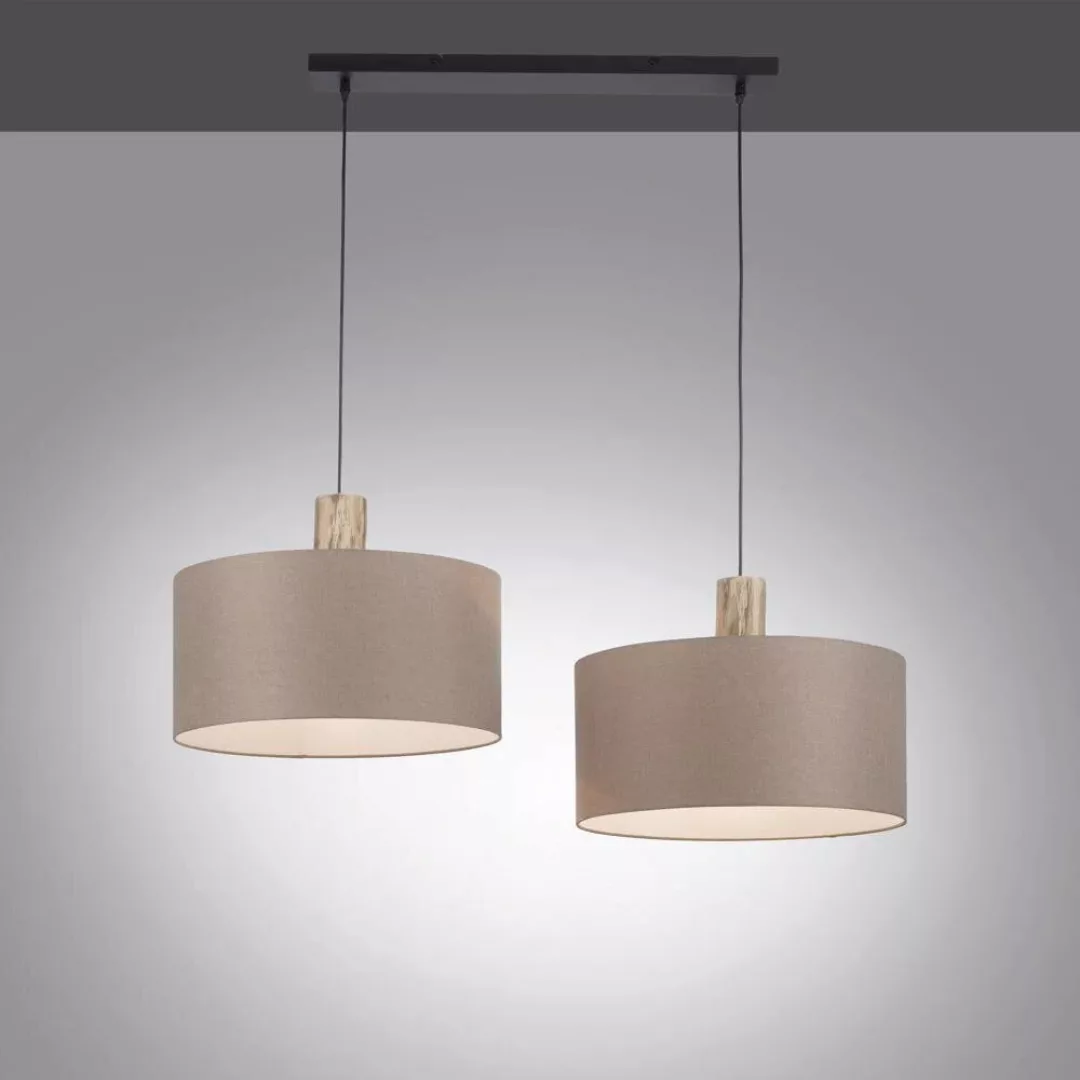 JUST LIGHT Pendelleuchte »LINEN«, 2 flammig-flammig, ExklusiveE27 günstig online kaufen