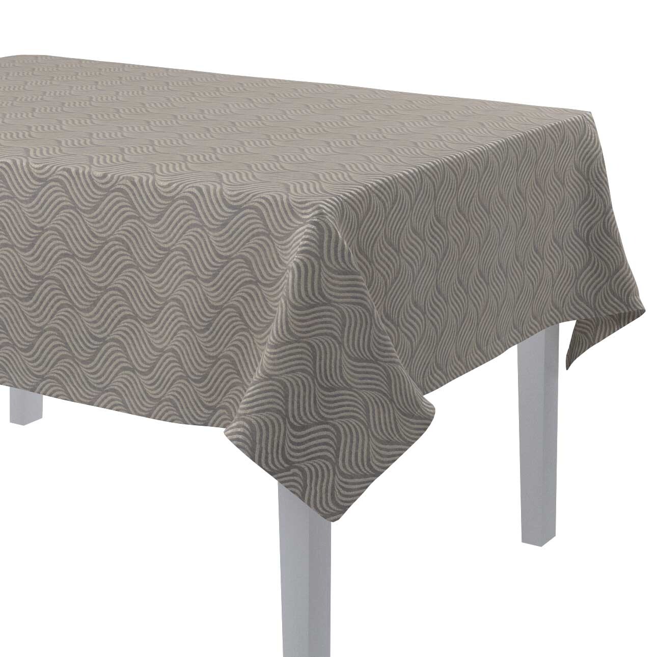 Rechteckige Tischdecke, grau-beige, Imperia Premium (144-09) günstig online kaufen