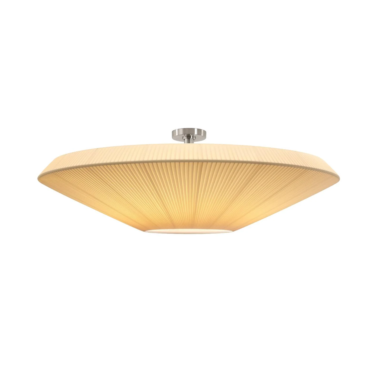 Bover Deckenlampe Siam 120, Höhe 36 cm, nickel/cremefarben günstig online kaufen