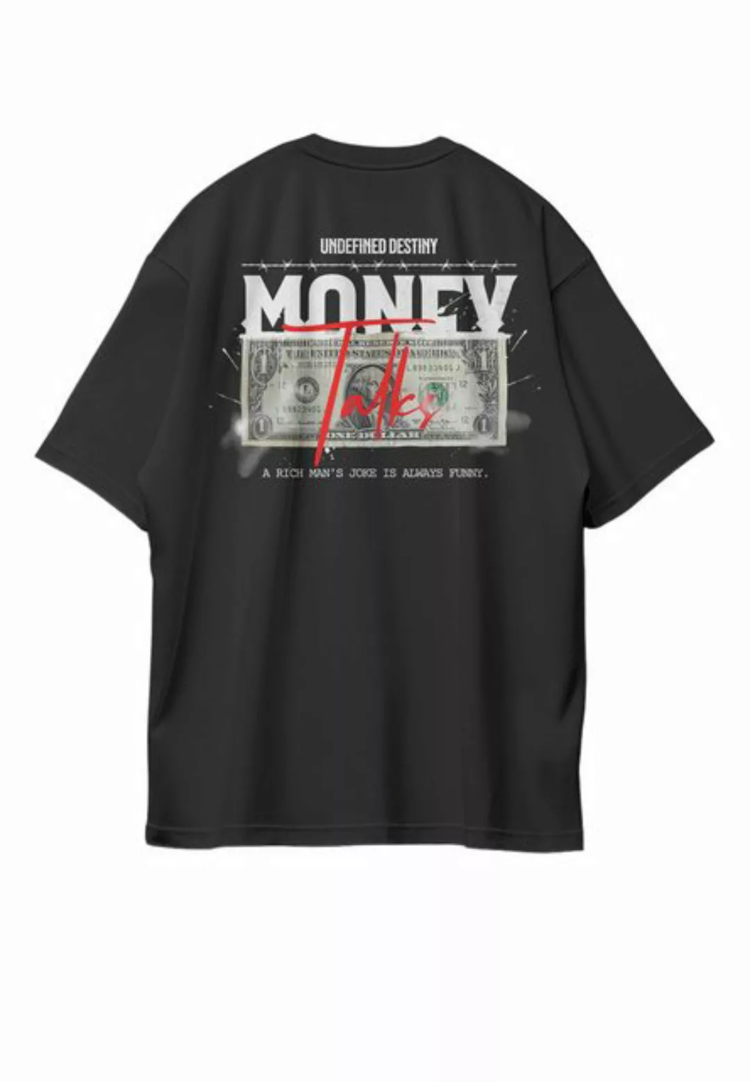 Novux T-Shirt Money talks Oversize Herren Tshirt farbe Schwarz günstig online kaufen