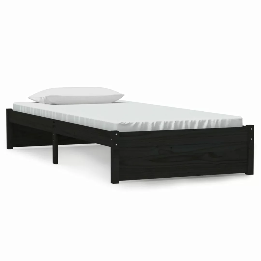 Vidaxl Massivholzbett Schwarz 90x190 Cm 3ft Single günstig online kaufen