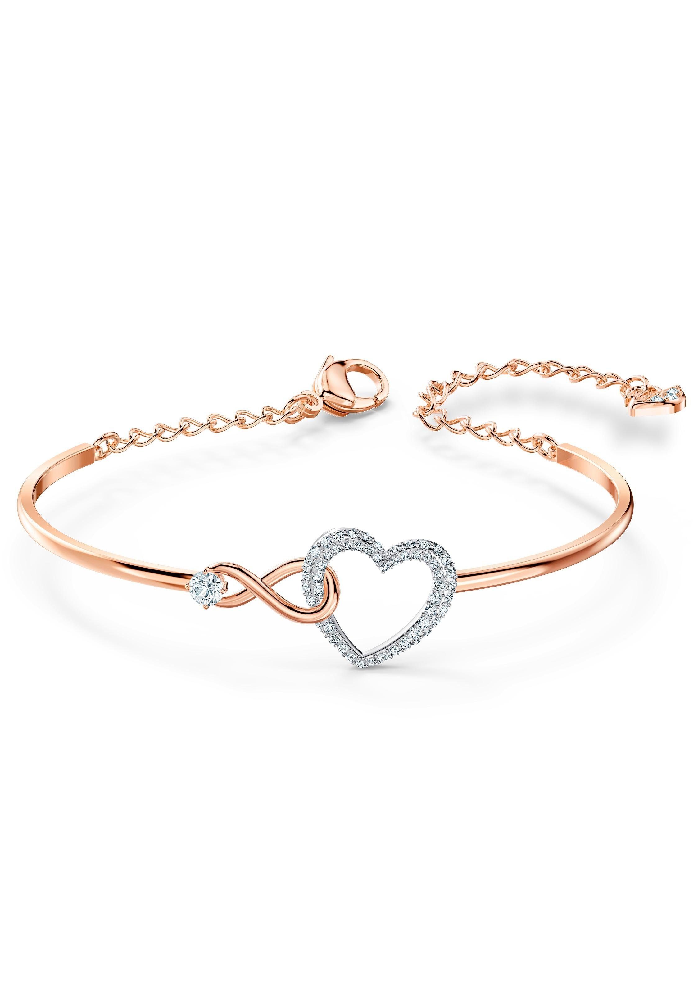 Swarovski Armreif Herz/Unendlichkeitsschleife, mit Swarovski® Kristall günstig online kaufen