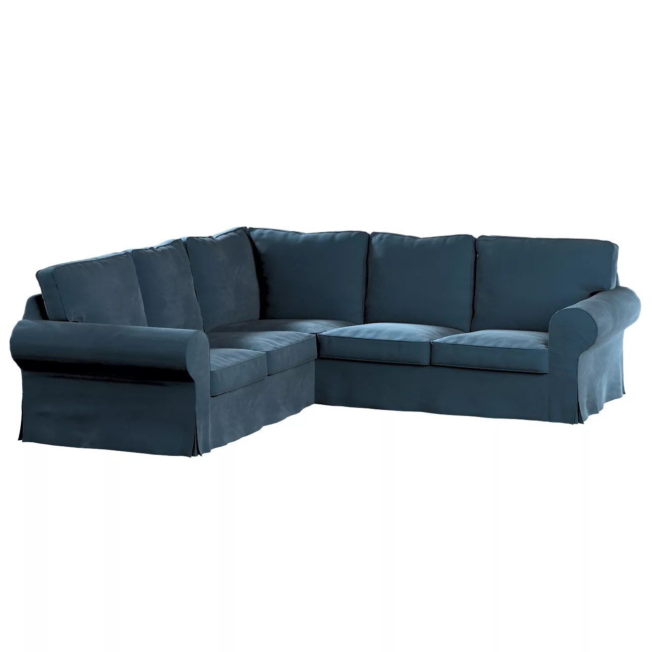 Bezug für Ektorp Ecksofa, blau, Sofahusse für Ektorp Ecksofa, Velvet (704-1 günstig online kaufen