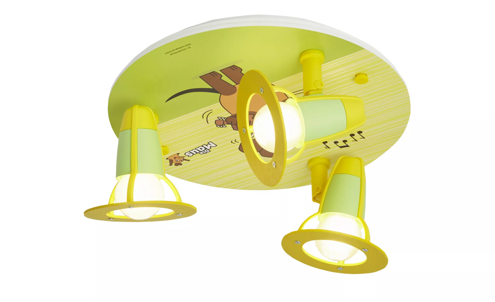 Deckenrondell `Die Maus` 3-flammig ¦ orange ¦ Maße (cm): H: 20  Ø: 30 Lampe günstig online kaufen
