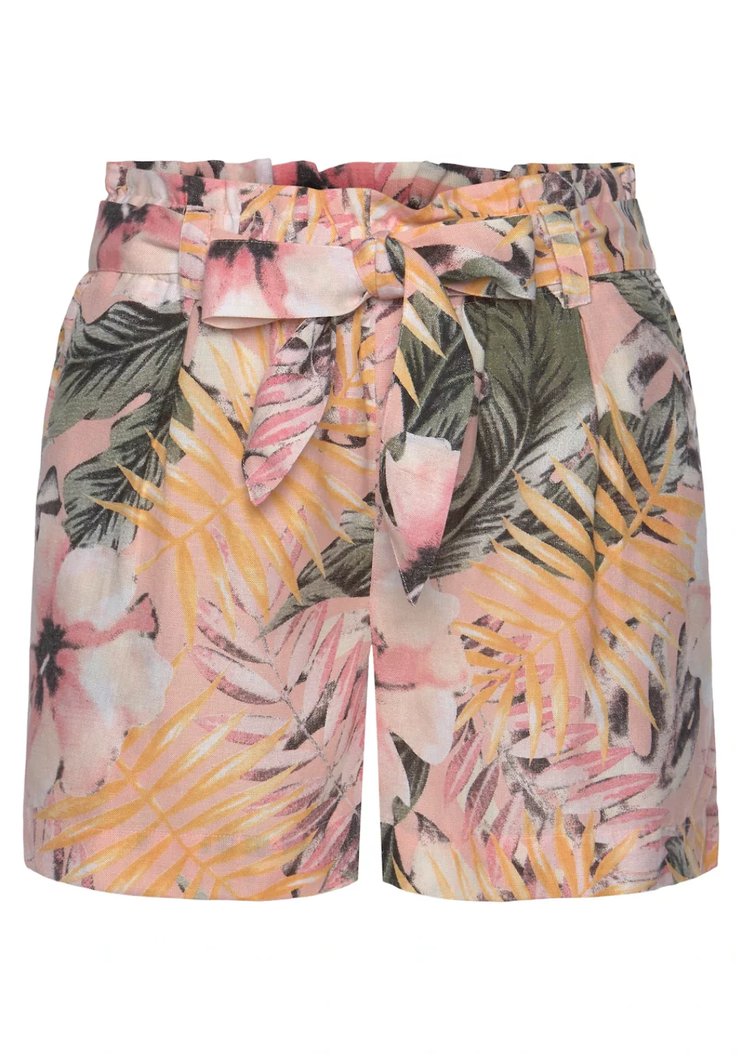 LASCANA Shorts (mit Bindegürtel) im Paperbag-Stil aus Leinenmix, kurze Hose günstig online kaufen