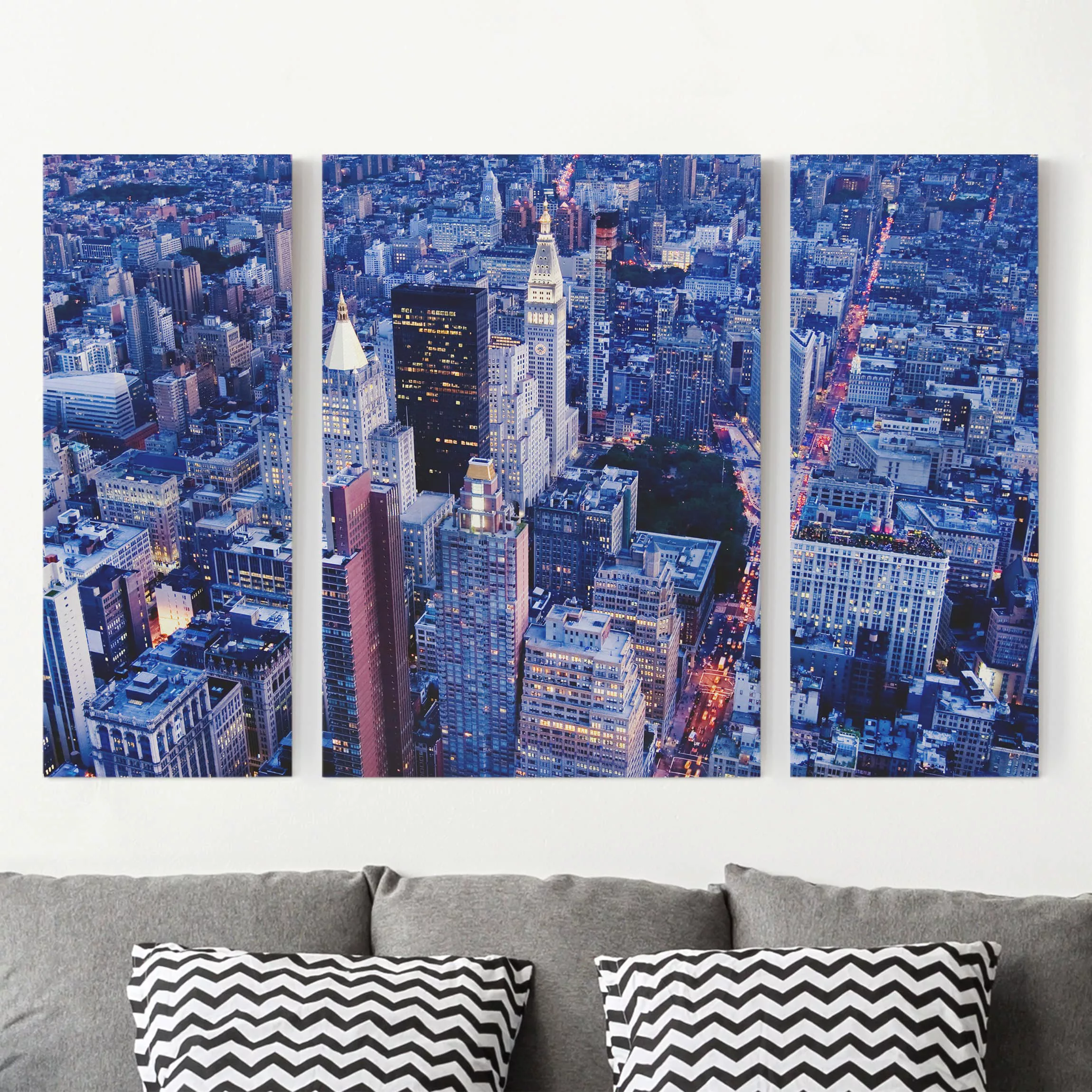 3-teiliges Leinwandbild Architektur & Skyline - Querformat Big Apple günstig online kaufen