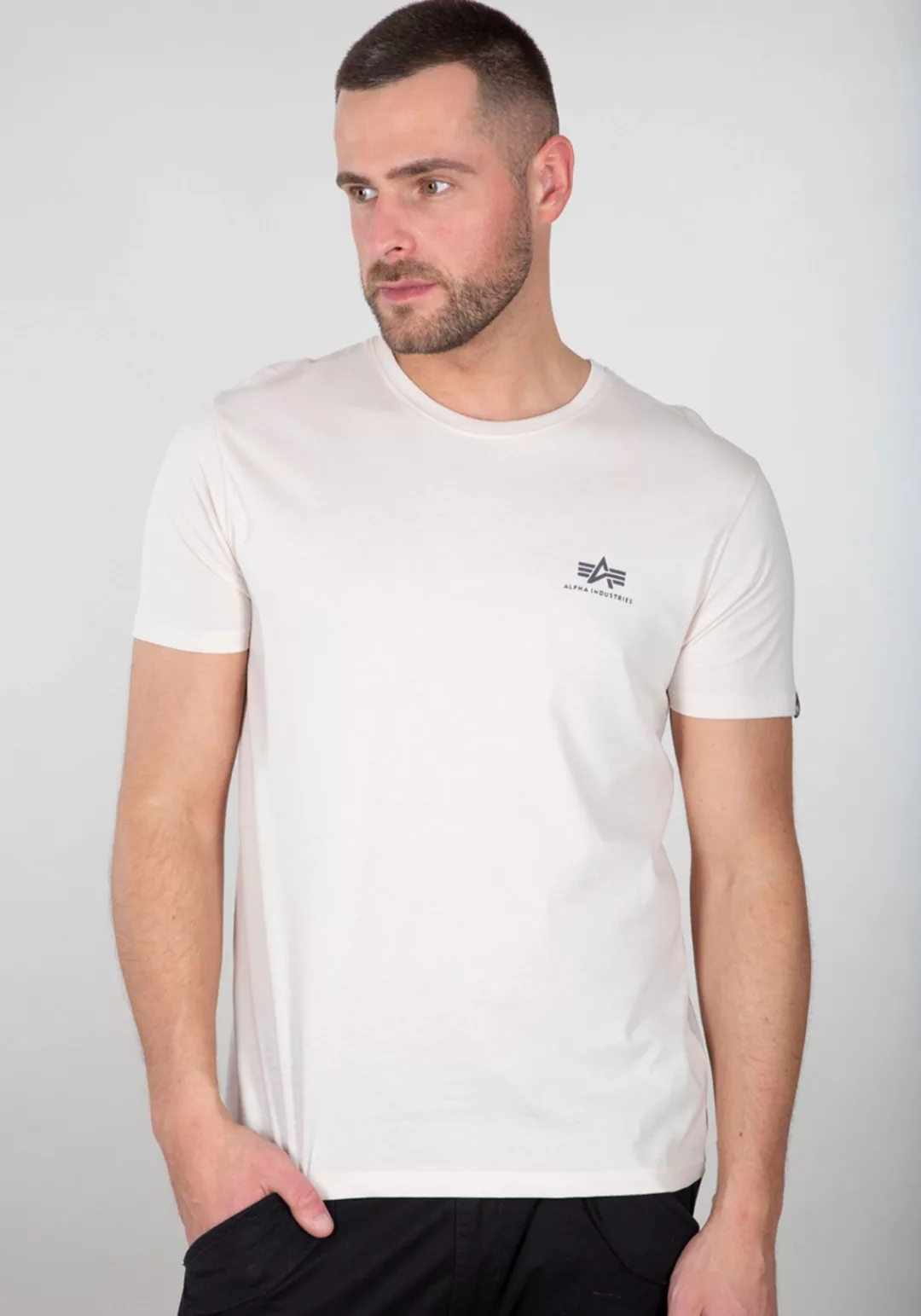 Alpha Industries T-Shirt "Alpha Industries Men - T-Shirts Basic T Small Log günstig online kaufen