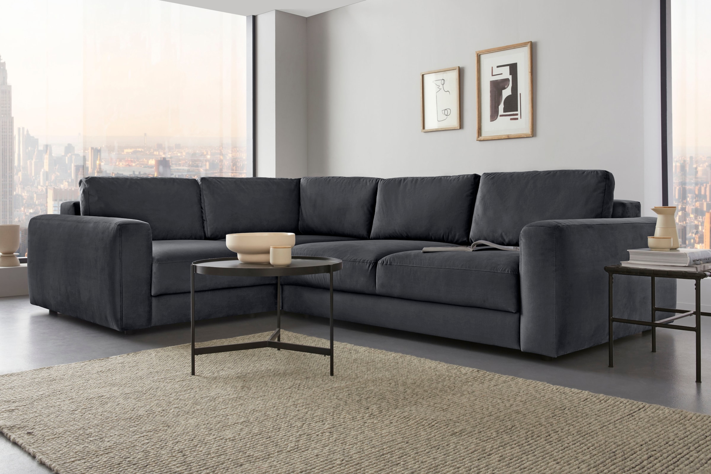 Places of Style Ecksofa »Bloomfield, Breite 304cm, Mega Polsterecke mit vie günstig online kaufen