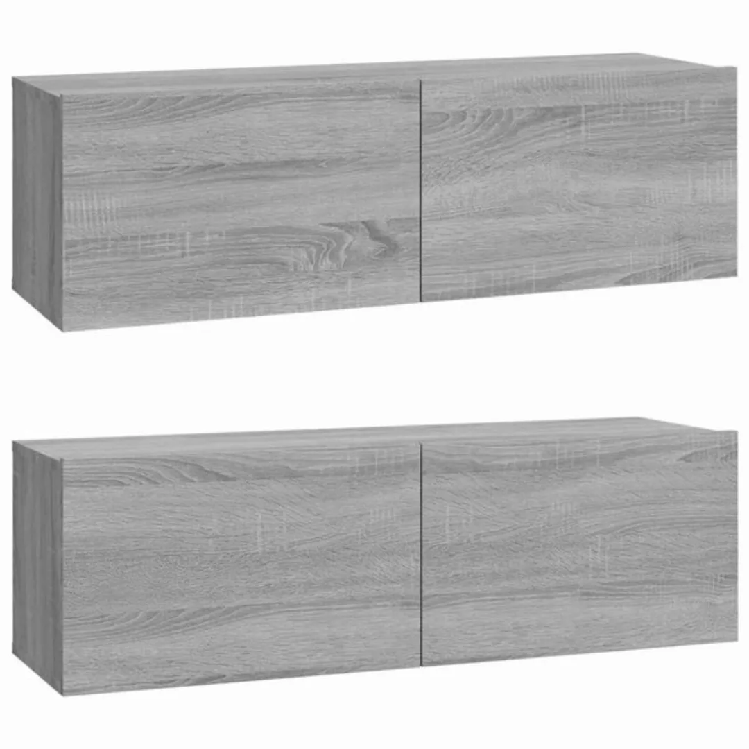 vidaXL TV-Schrank TV-Wandschränke 2 Stk Grau Sonoma 100x30x30 cm Spanplatte günstig online kaufen