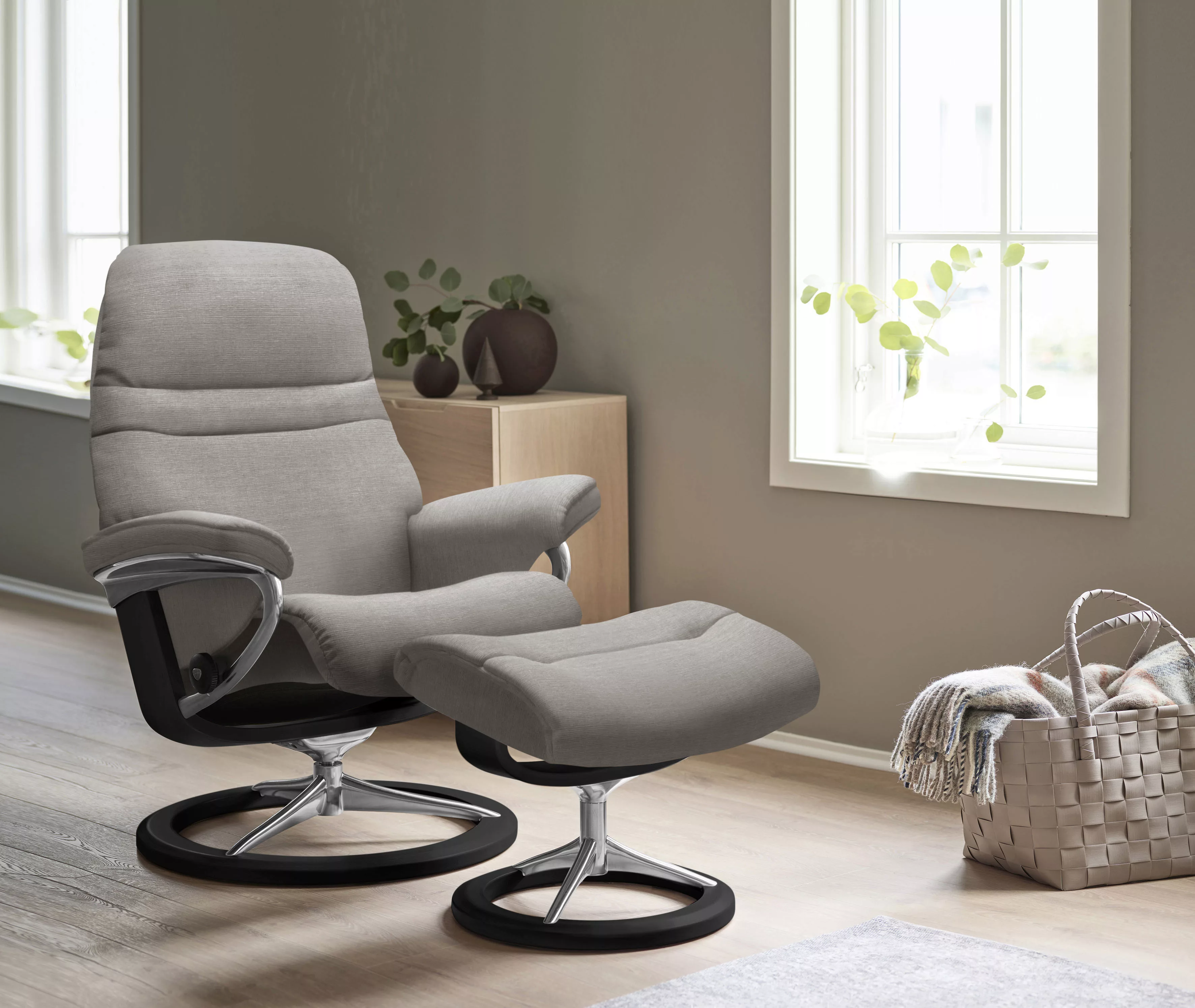 Stressless Relaxsessel "Sunrise", (Set, Relaxsessel mit Hocker), mit Signat günstig online kaufen