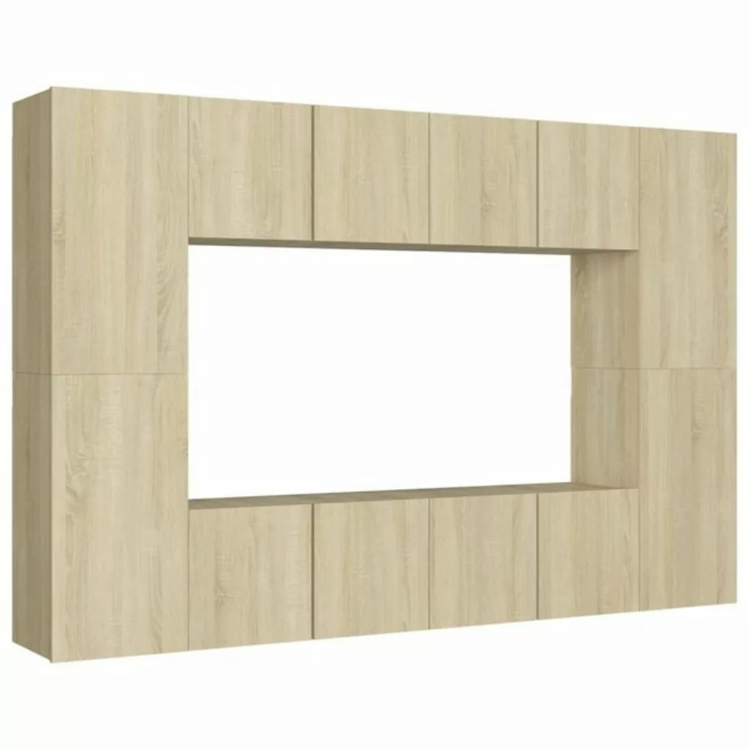 furnicato TV-Schrank 8-tlg. TV-Schrank-Set Sonoma-Eiche Holzwerkstoff (1-St günstig online kaufen