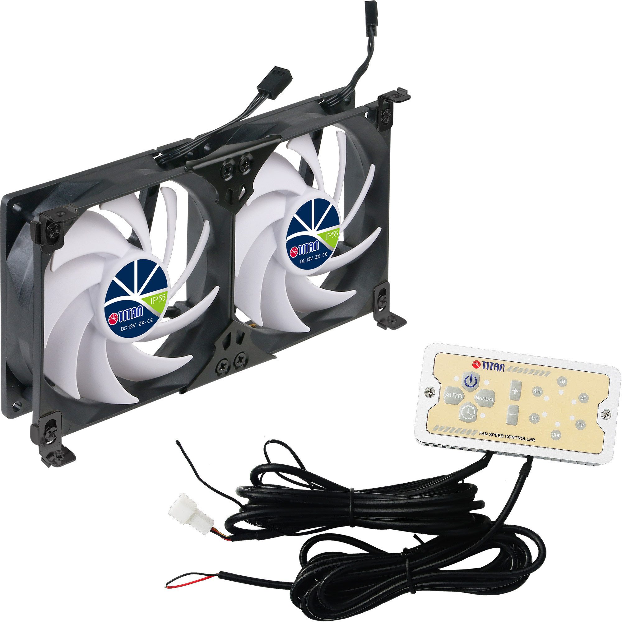 TITAN® Lüftungsschieber TTC-SC22(A)/V2+ Kühlschrank-Doppellüfter 92x25mm I günstig online kaufen