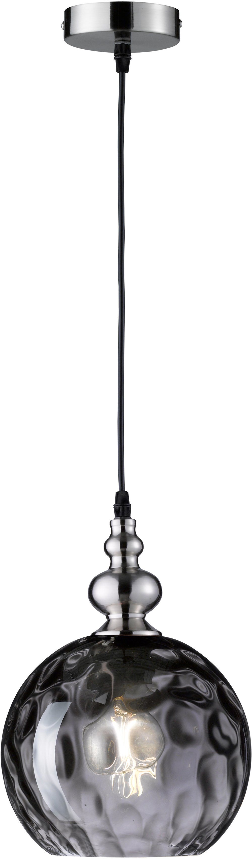 Hängeleuchte Uller 1-flg. Rauchglas/nickel Ø 20cm günstig online kaufen