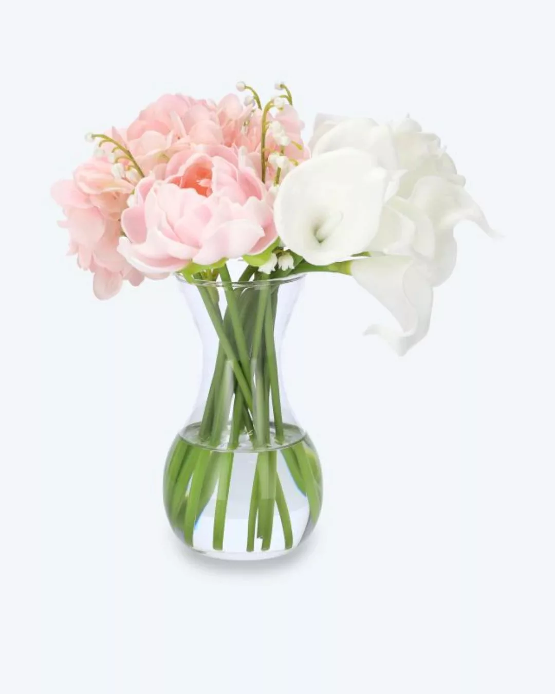Pflanzenzauber Blumenstrauß in Glasvase günstig online kaufen
