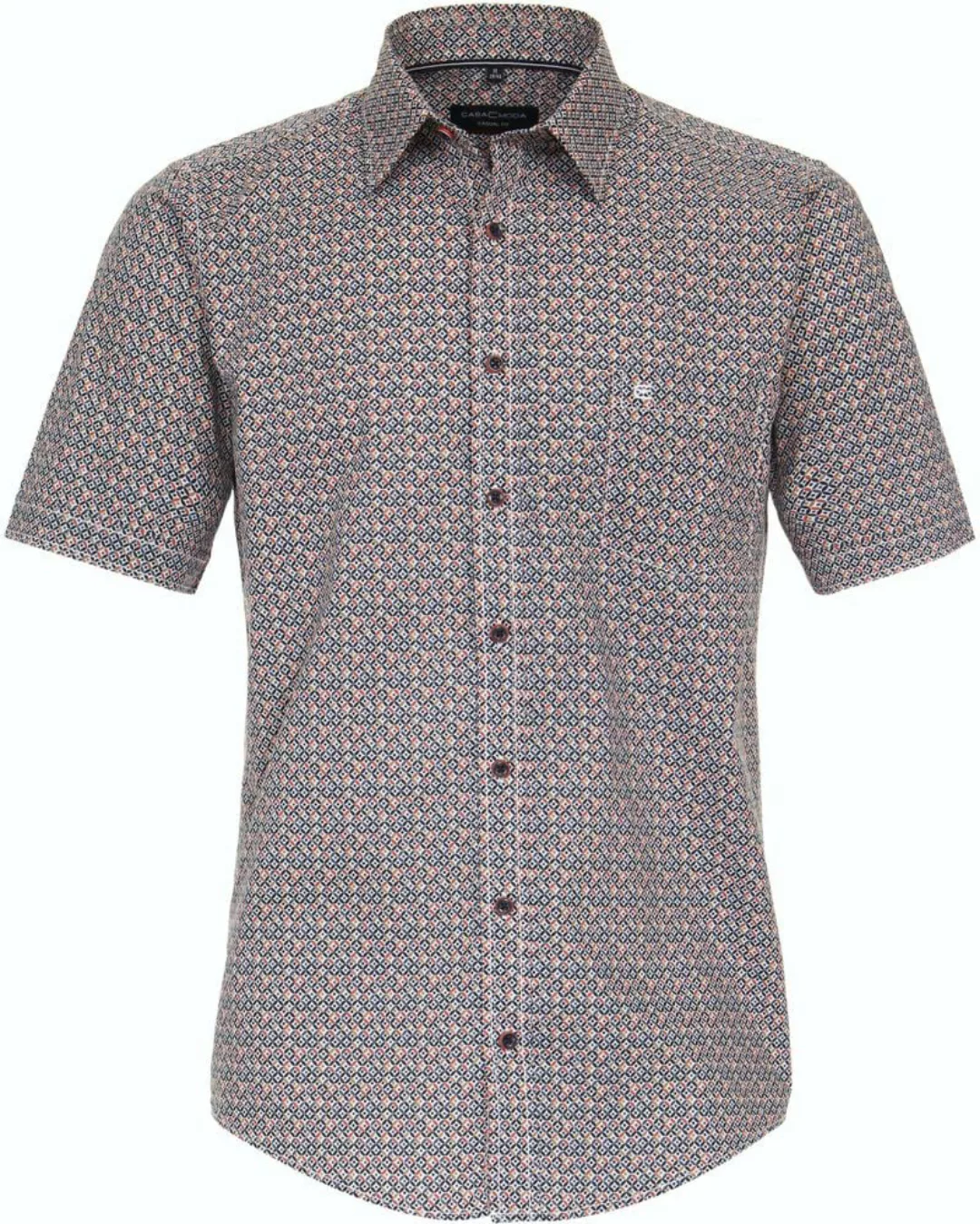 Casa Moda Short Sleeve Freizeithemd Druck Mehrfarbig - Größe 4XL günstig online kaufen