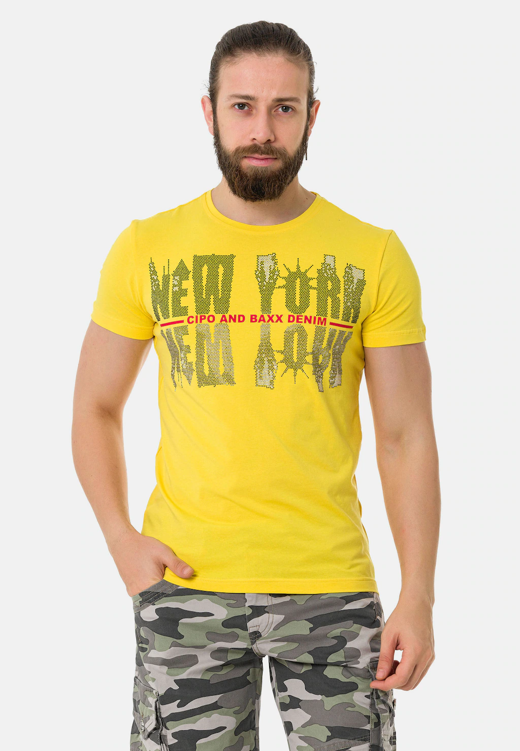 Cipo & Baxx T-Shirt "T-Shirt", mit New York-Motiv günstig online kaufen