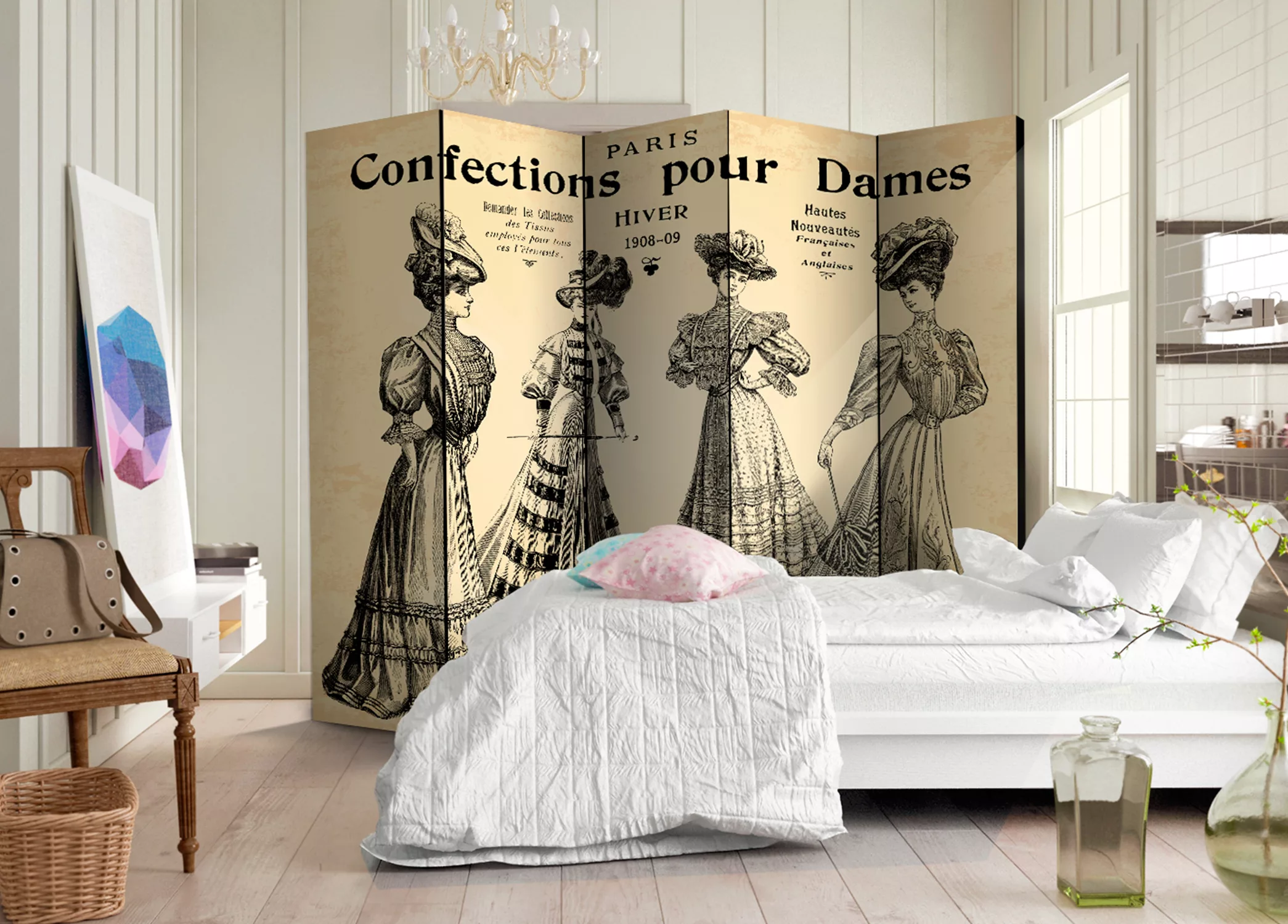 5-teiliges Paravent - Confections Pour Dames Ii [room Dividers] günstig online kaufen