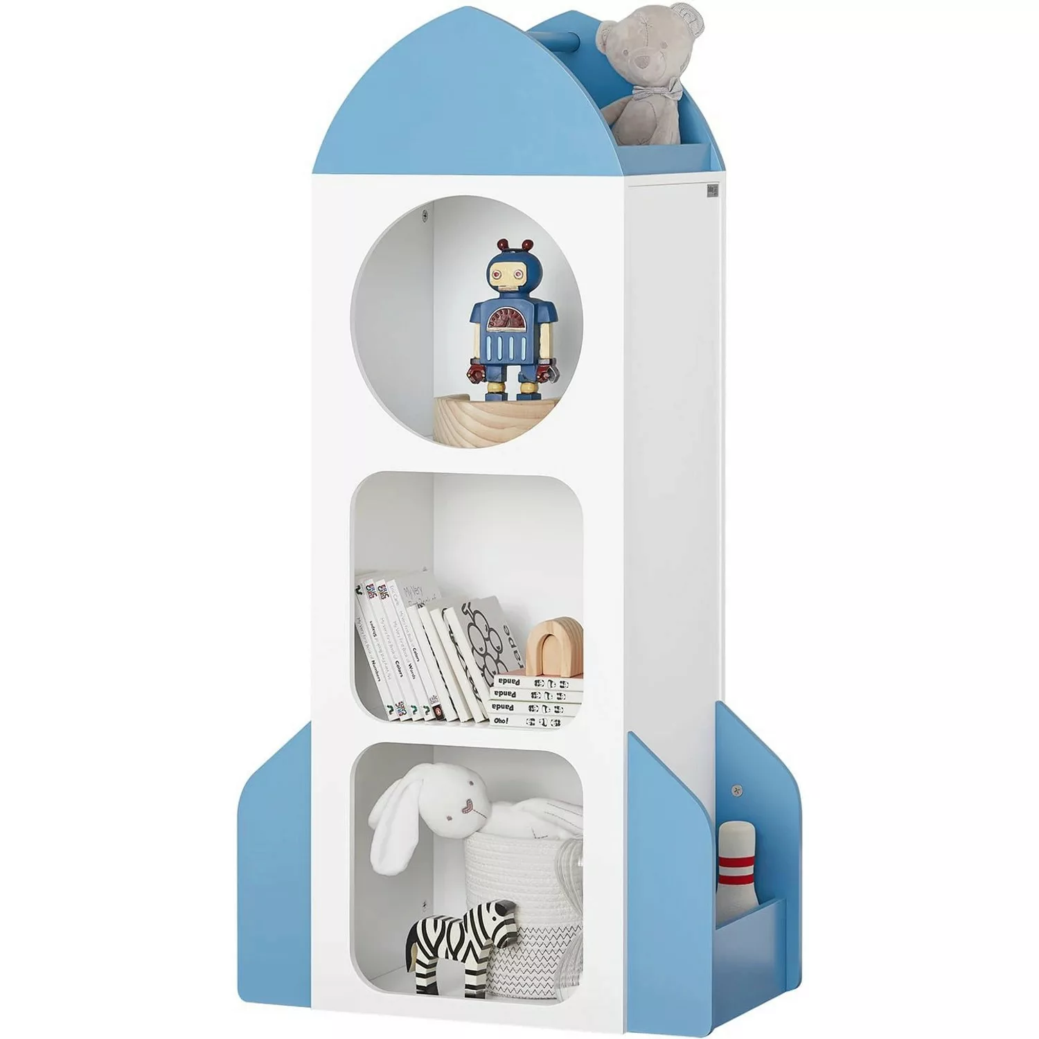 SoBuy Kinderregal Bücherregal Kinderzimmer Regal Aufbewahrungsregal KMB87-W günstig online kaufen