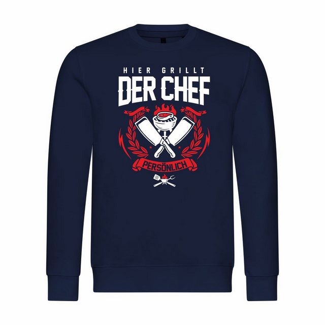 deinshirt Kapuzenpullover Herren Pullover Hier grillt der Chef noch persönl günstig online kaufen