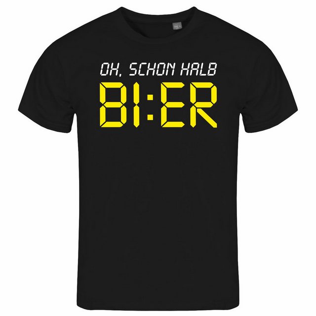 deinshirt Print-Shirt Herren T-Shirt Oh schon halb Bier Funshirt mit Motiv günstig online kaufen