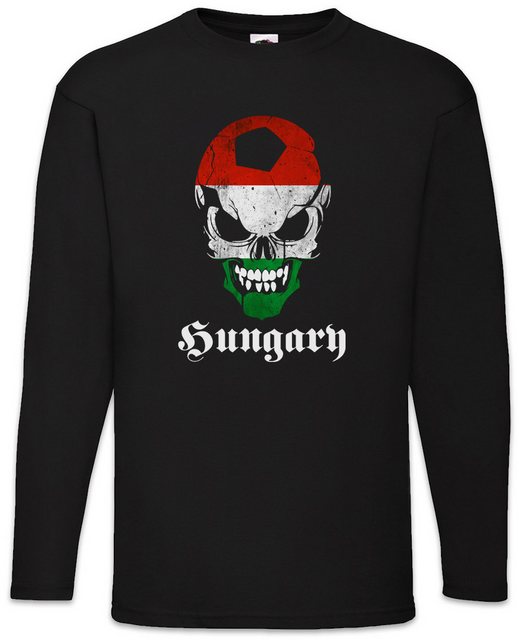 Urban Backwoods Langarmshirt Classic Hungary Football Soccer Skull Flag Lan günstig online kaufen