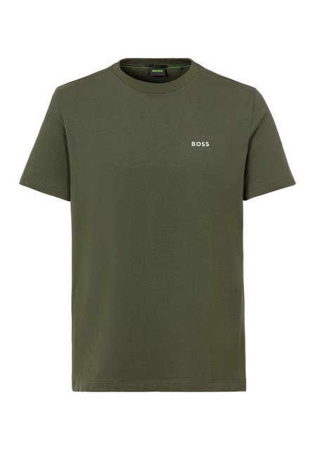 BOSS GREEN Rundhalsshirt "Tee", mit gummiertem Kontrast-Logo günstig online kaufen