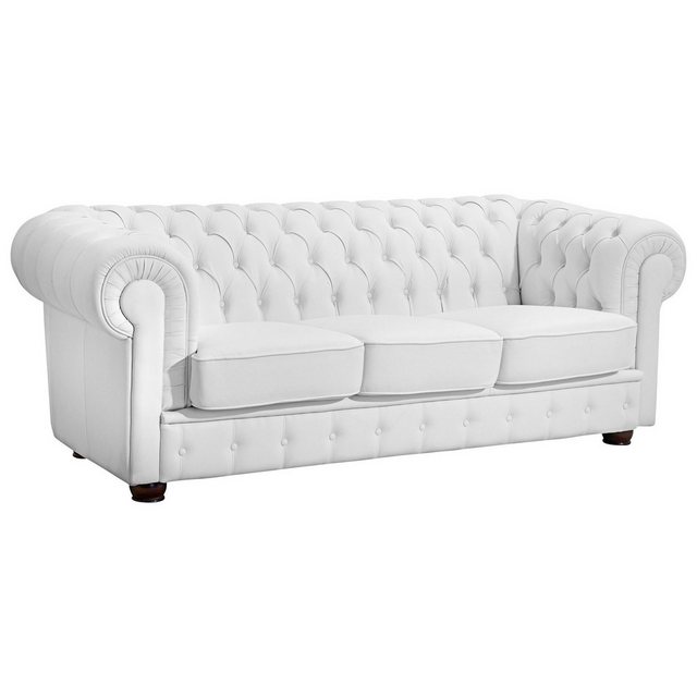 58 aufm Kessel Sofa 3-Sitzer Kalea Bezug Kunstleder Buche nussbaum dunkel / günstig online kaufen