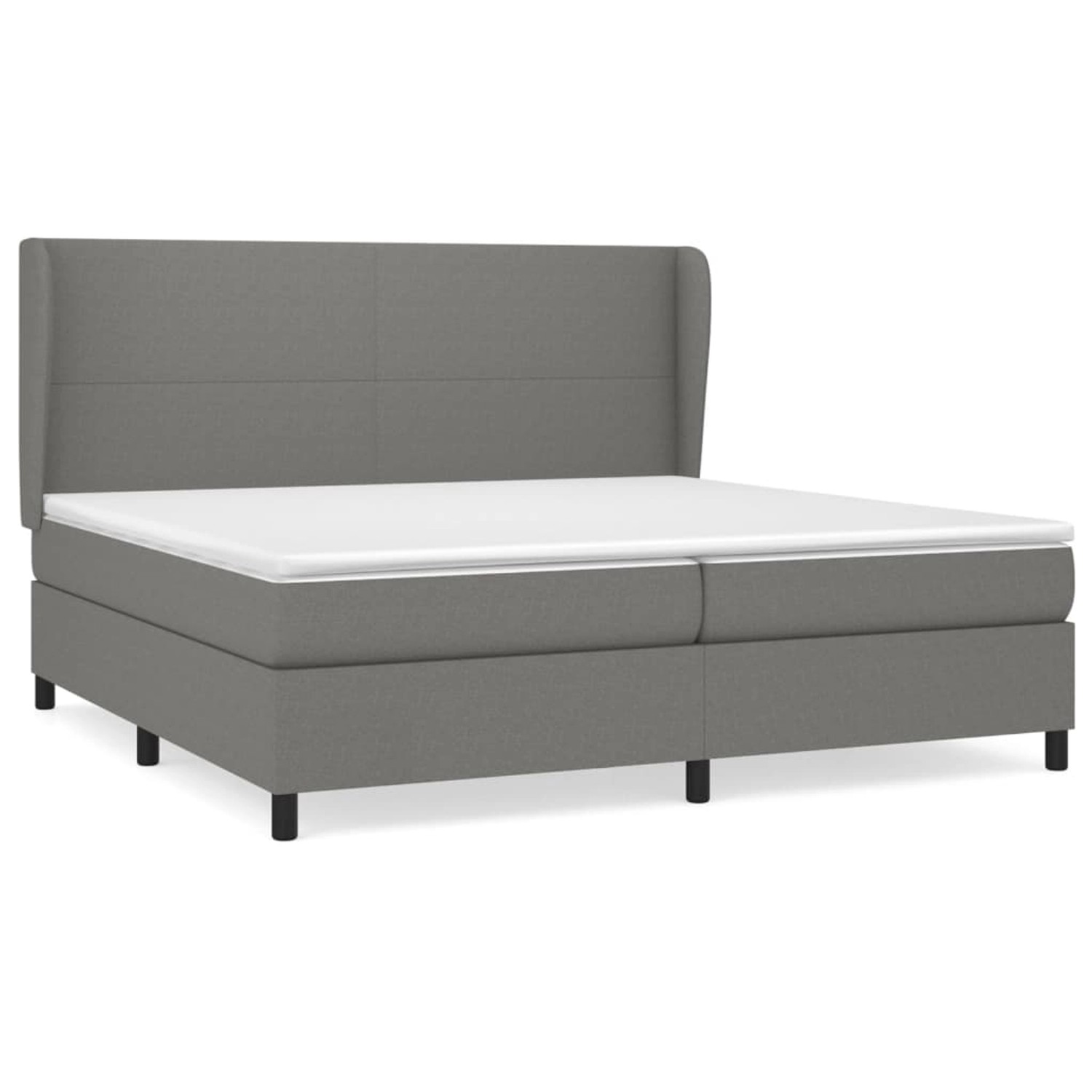 vidaXL Boxspringbett Boxspringbett mit Matratze Dunkelgrau 200x200 cm Stoff günstig online kaufen