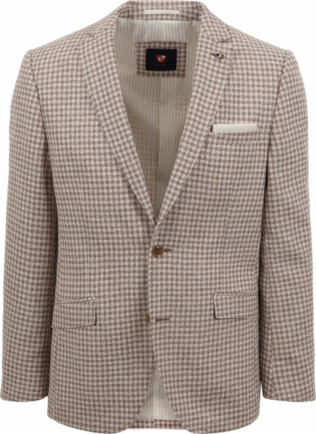 Suitable Blazer Grou Kariert Beige - Größe 54 günstig online kaufen