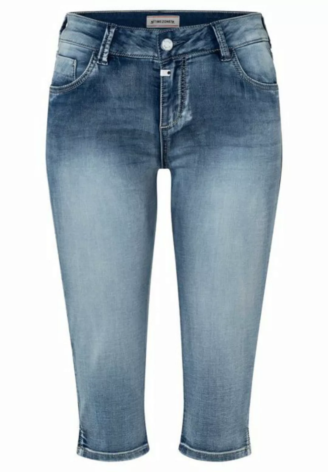 Timezone Damen Jeans Tight AleenaTZ 3/4 - Tight Fit - Blau - Aqua Blue Wash günstig online kaufen