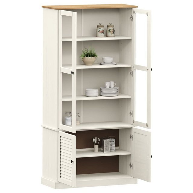 vidaXL Vitrine Vitrine Regal Highboard Vitrinenschrank VIGO Weiß 85x35x170 günstig online kaufen