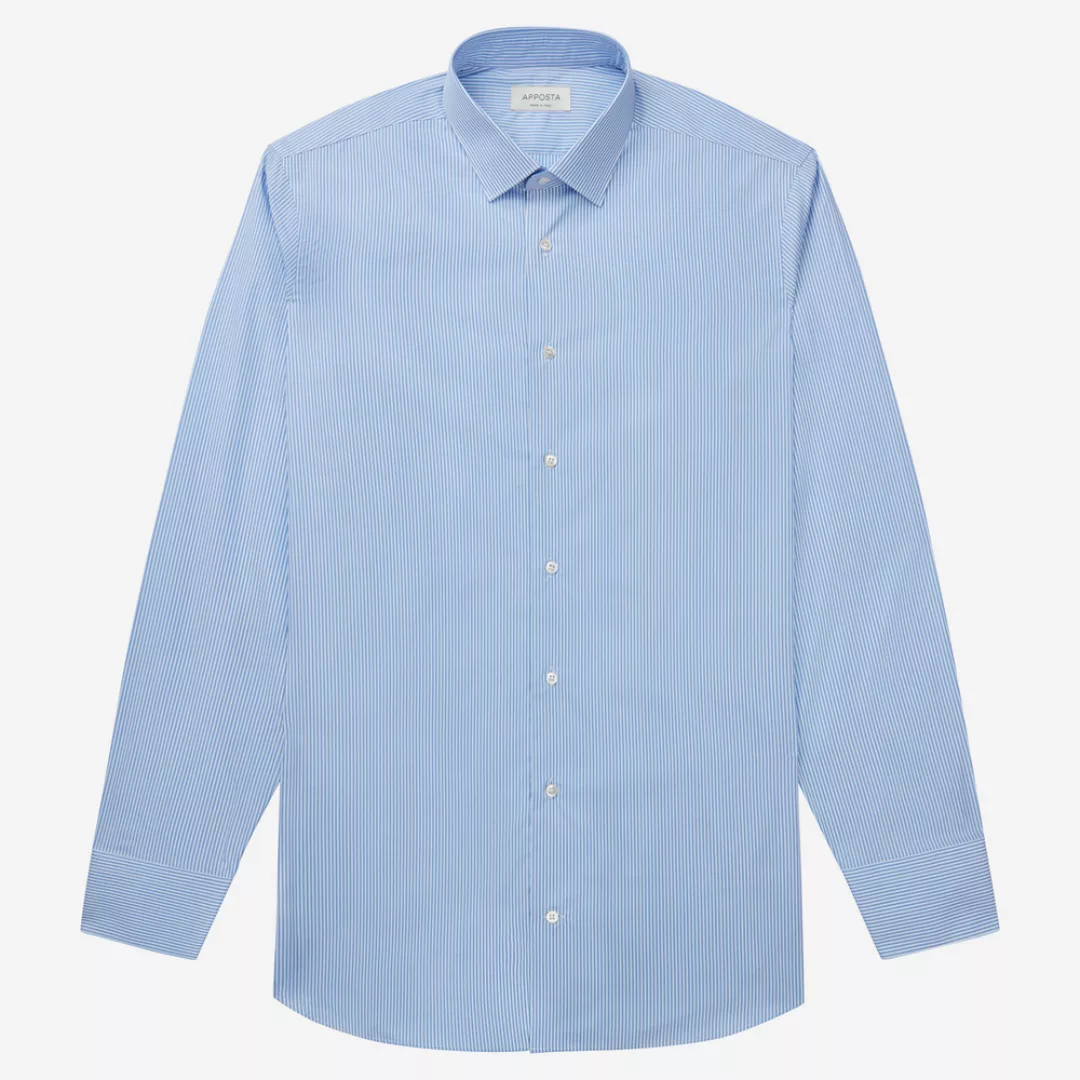 Hemd  streifen  hellblau 100% reine baumwolle popeline, kragenform  niedrig günstig online kaufen