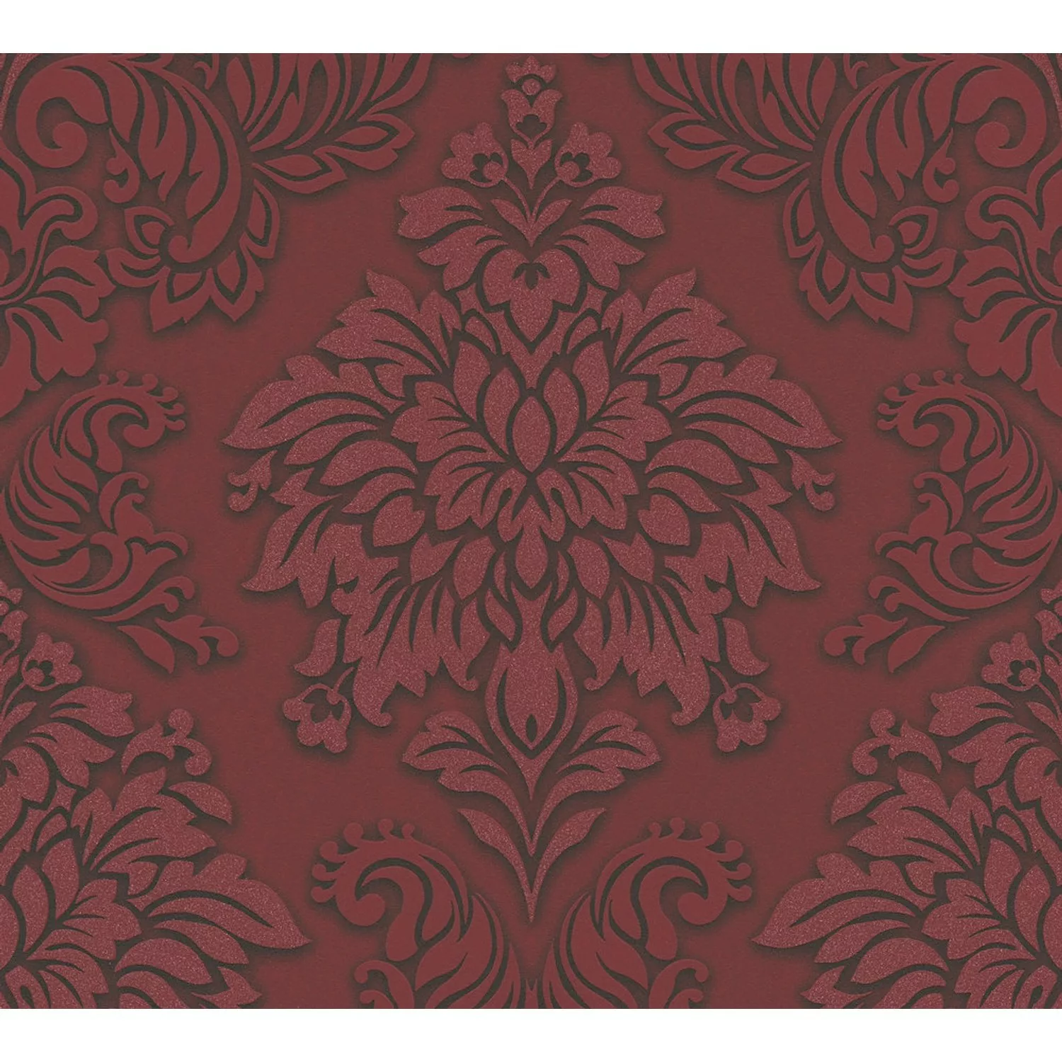 Bricoflor Rote Tapete mit Glitzer Barock Tapete in Weinrot Elegant Neobaroc günstig online kaufen