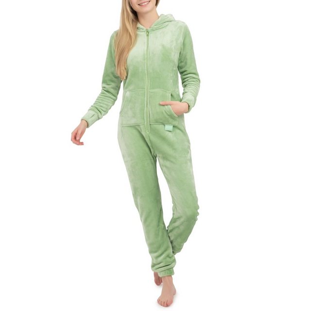 Basisstoff Jumpsuit Kitten Damen Jumpsuit Teddy Fleece Einteiler Overall günstig online kaufen