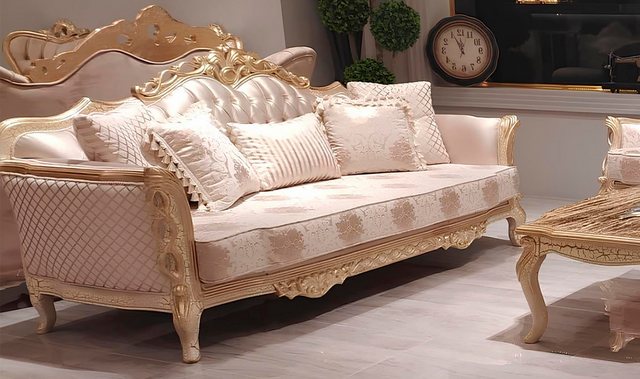 Xlmoebel 3-Sitzer Klassischer Dreisitzer Sofa 3 Sitz Couch Stil Barock Möbe günstig online kaufen