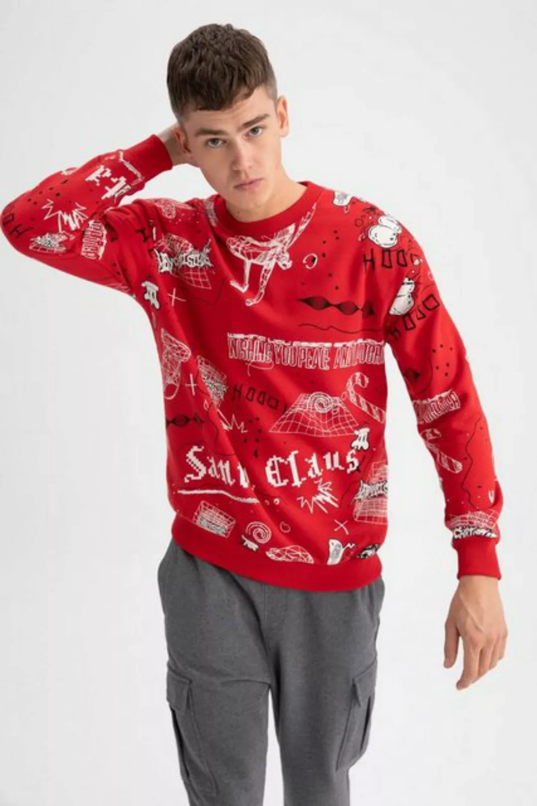 DeFacto Sweatshirt Herren Sweatshirt BOXY FIT günstig online kaufen