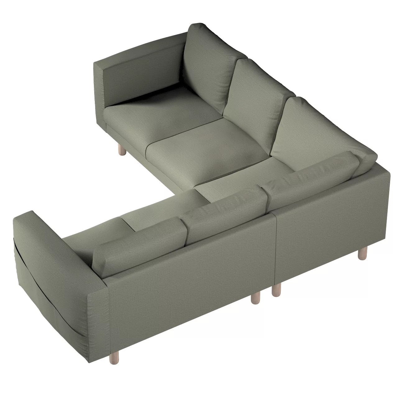 Bezug für Norsborg 4-Sitzer Ecksofa, grau-beige, Norsborg 4-Sitzer Ecksofab günstig online kaufen