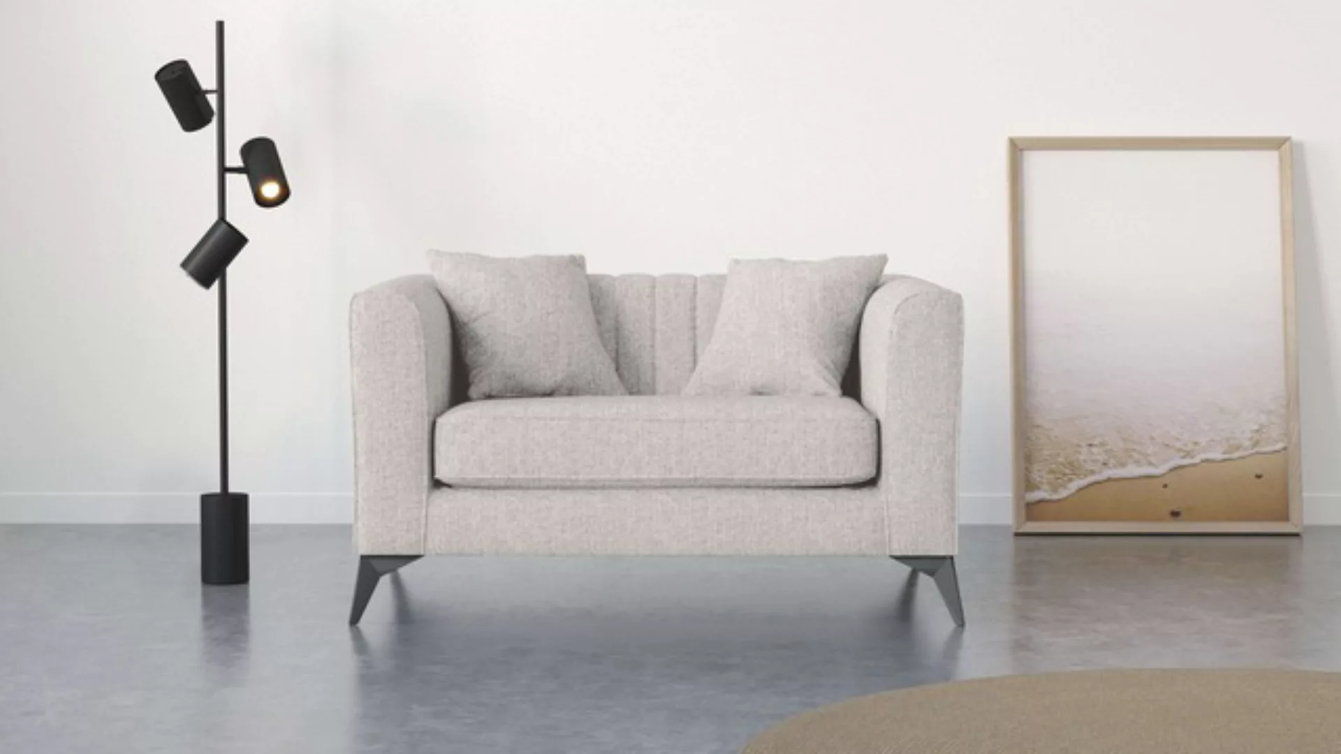 Places of Style Loveseat »MATTHEW B/T/H: 130/86/74 cm Sessel«, incl. Zierki günstig online kaufen