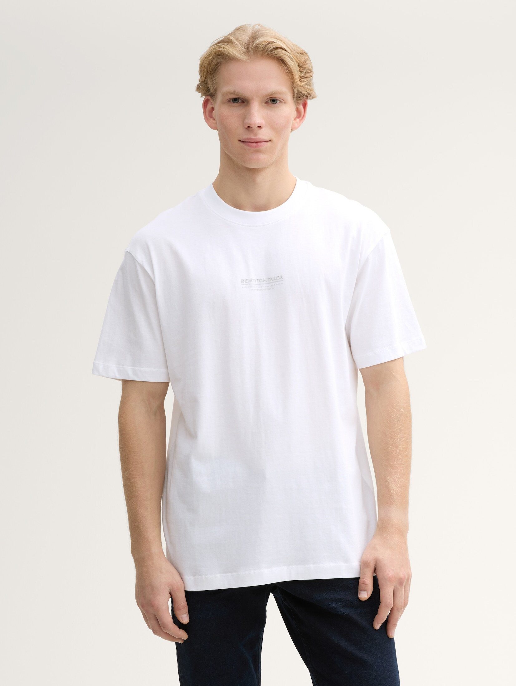 TOM TAILOR Denim T-Shirt, mit Marken-Frontprint günstig online kaufen
