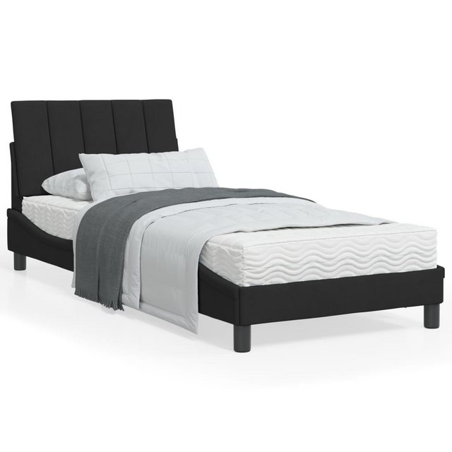 vidaXL Bett mit Matratze Schwarz 90x200 cm Samt Modell 12007236 günstig online kaufen