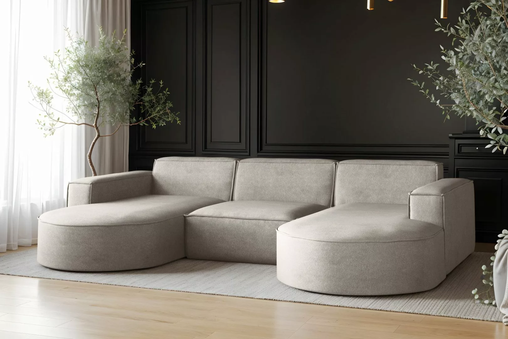 Kaiser Möbel Ecksofa Sofa U form, günstig online kaufen